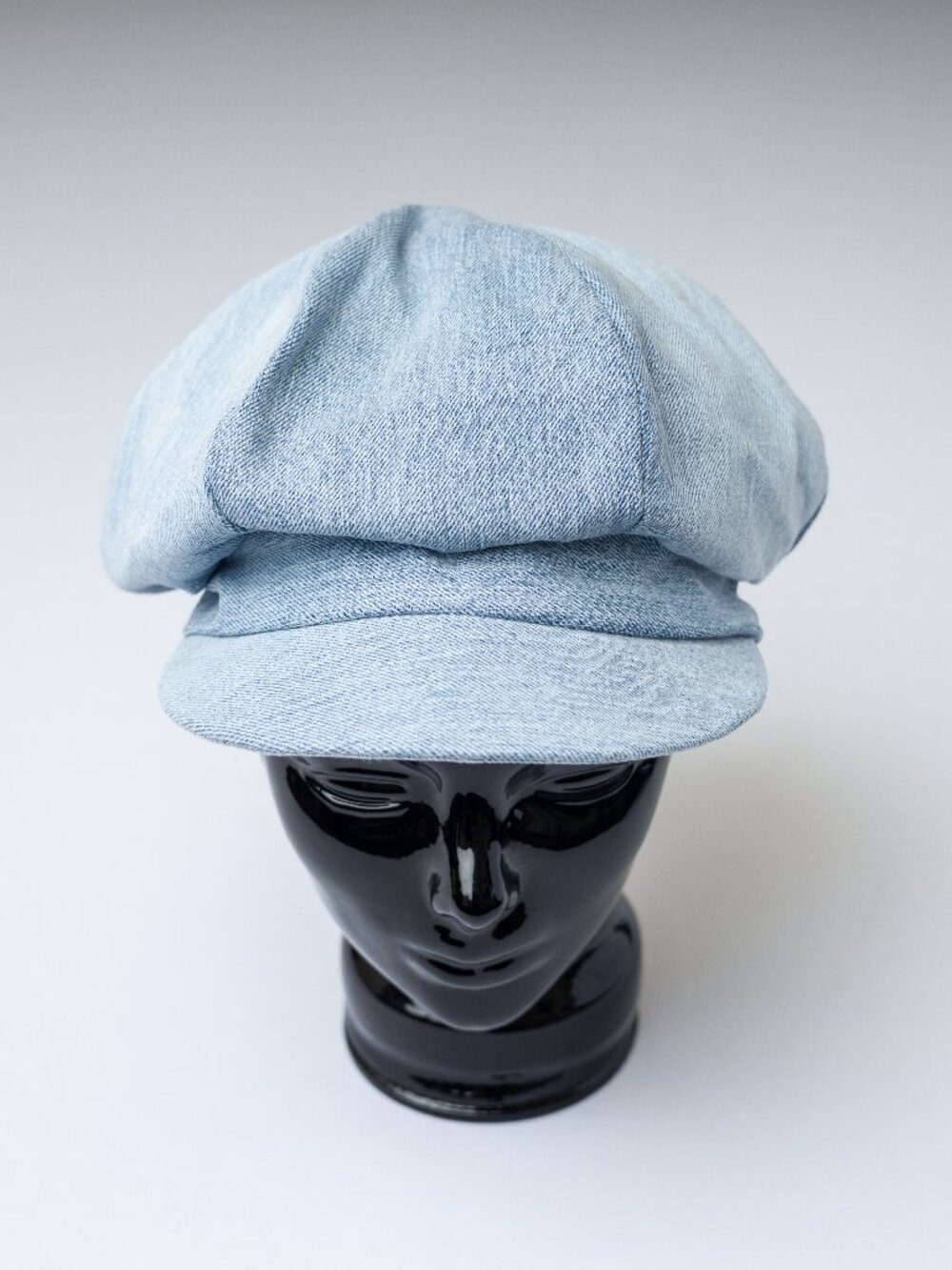 Upcycled Handmade Denim Newsboy Newsie Cabbie Paperboy Hat